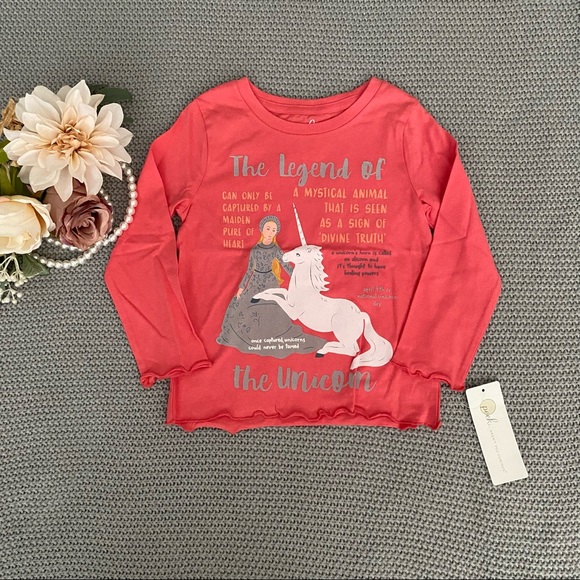 Peek Legend of the Unicorn Graphic Long Sleeve 2T Tee NWT - Picture 9 of 10